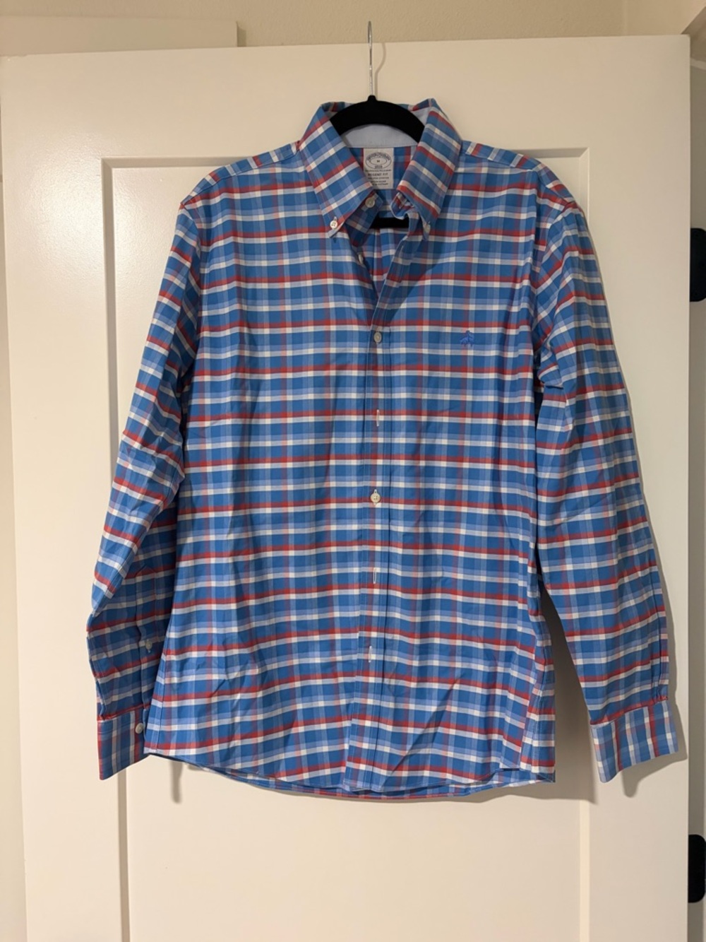 Brooks Brothers - Men's Plaid Button-Down Shirt - Blue/Red/White